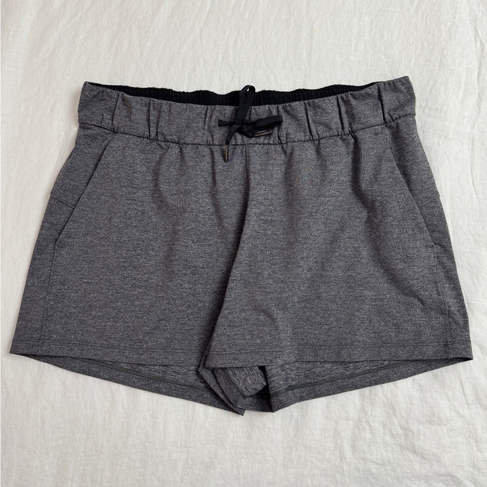 Lululemon Gray On The Fly Athletic Shorts | Size 10 Outdoor Hiking Gym Casual - Picture 10 of 11